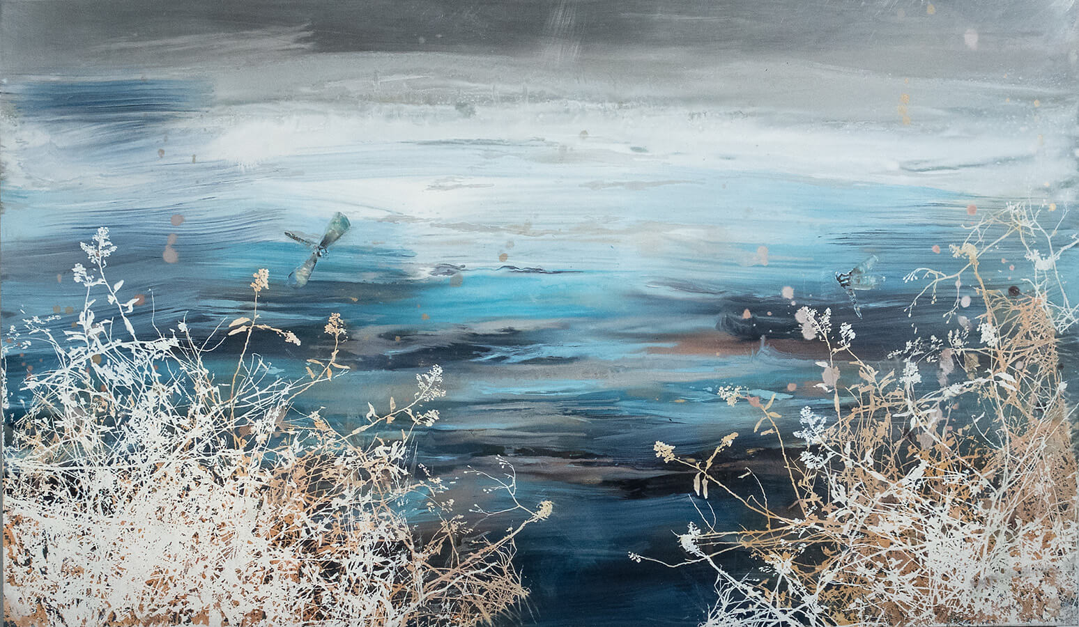 painting, Catskills Pond, by Cara Enteles