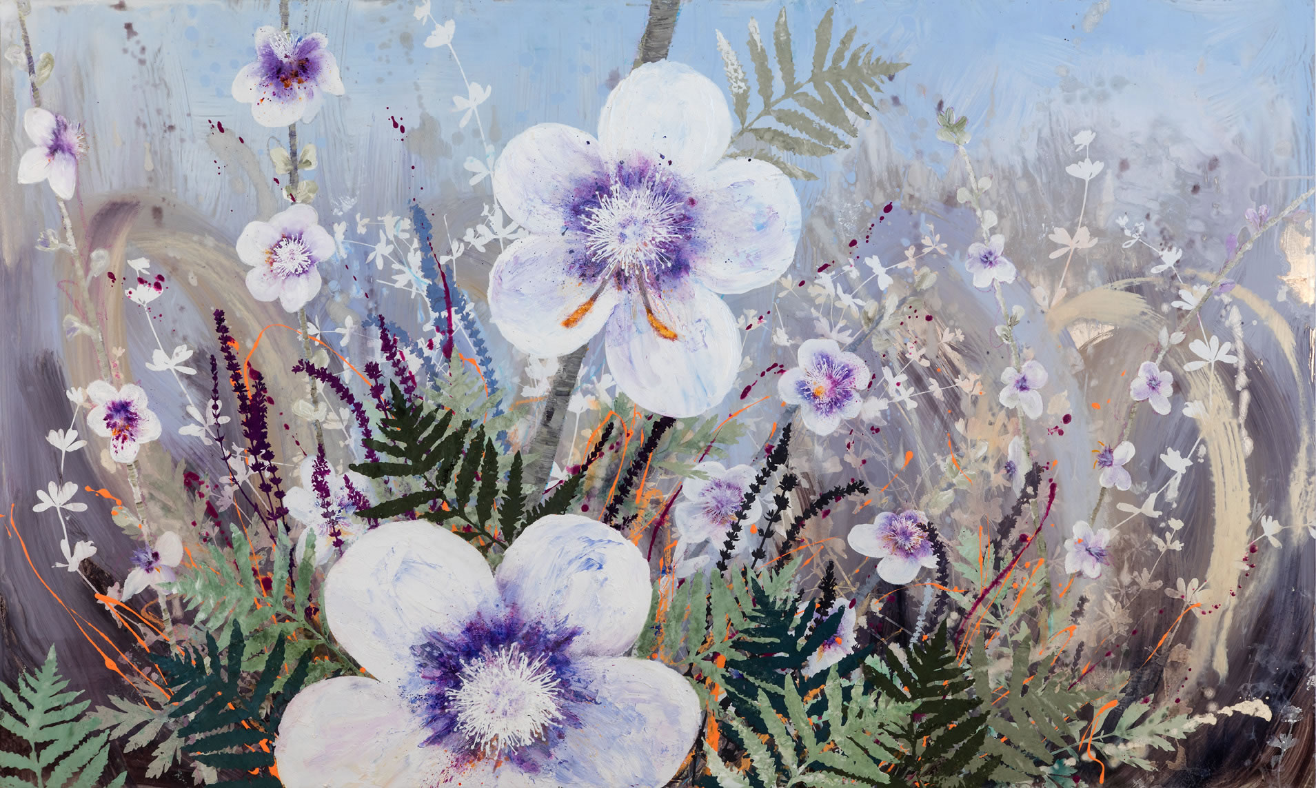 painting, Invasive Beauties 1 by Cara Enteles